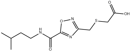 [({5-[(ISOPENTYLAMINO)CARBONYL]-1,2,4-OXADIAZOL-3-YL}METHYL)SULFANYL]ACETIC ACID,1119450-93-9,结构式