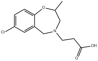 3-(7-chloro-2-methyl-2,3-dihydro-1,4-benzoxazepin-4(5H)-yl)propanoic acid Struktur