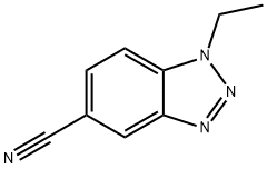1-Ethyl-1,2,3-benzotriazole-5-carbonitrile, 1119505-52-0, 结构式