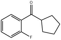 2-フルオロフェニルシクロペンチルケトン 化学構造式