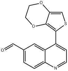4-(2,3-二氢噻吩并[3,4-B][1,4]二噁英-5-基)喹啉-6-甲醛,1119899-28-3,结构式