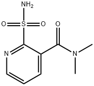 2-アミノスルホニル-N,N-ジメチルニコチンアミド 化学構造式