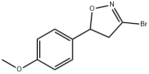 3-溴-5-(4-甲氧基苯基)-4,5-二氢异恶唑 结构式