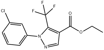 ETHYL 1-(3-CHLOROPHENYL)-5-(TRIFLUOROMETHYL)-1H-PYRAZOLE-4-CARBOXYLATE Struktur