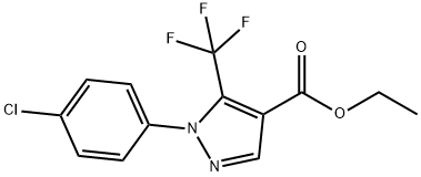 1-(4-氯苯基)-5-三氟甲基-1H-吡唑-4-羧酸乙酯,112055-36-4,结构式