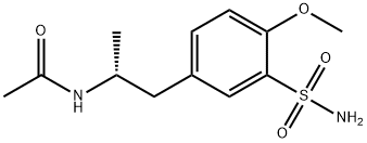 Acetamide,N-[(1R)-2-[3-(aminosulfonyl)-4-methoxyphenyl]-1-methylethyl]- Structure