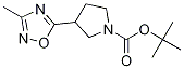tert-butyl 3-(3-Methyl-1,2,4-oxadiazol-5-yl)pyrrolidine-1-carboxylate 化学構造式