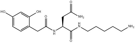 2,4-dihydroxyphenylacetylasparaginyl cadaverine Structure