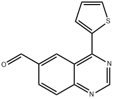 6-Quinazolinecarboxaldehyde, 4-(2-thienyl)- Structure