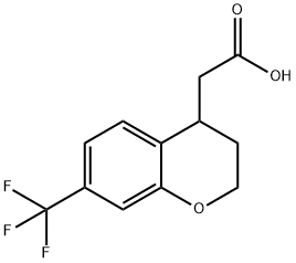 2-(7-(TRIFLUOROMETHYL)CHROMAN-4-YL)ACETIC ACID Struktur