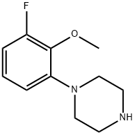 1-(3-fluoro-2-Methoxyphenyl)piperazine, 1121613-46-4, 结构式