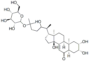ecdysone 25-O-glucopyranoside 化学構造式
