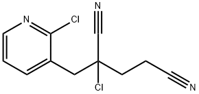 1-(2-Chloro-3-pyridyl)-2-chloro-2,4-dicyanobutane Struktur