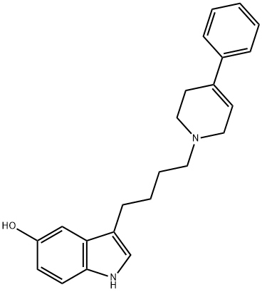 3-[4-(3,6-DIHYDRO-4-PHENYL-1(2H)-PYRIDINYL)BUTYL]-1H-INDOL-5-OL HYDROCHLORIDE Structure