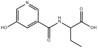 Butanoic  acid,  2-[[(5-hydroxy-3-pyridinyl)carbonyl]amino]- Structure