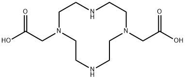 1,4,7,10-Tetraazacyclododecane-1,7-diacetic acid Struktur