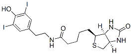N-(4-hydroxy-3,5-diiodophenylethyl)biotin amide Struktur