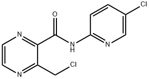 3-(クロロメチル)-N-(5-クロロ-2-ピリジニル)-2-ピラジンカルボキサミド 化学構造式