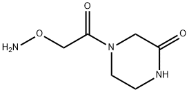 Piperazinone, 4-[(aminooxy)acetyl]- (9CI) Structure