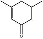 3,5-ジメチル-2-シクロヘキセン-1-オン 化学構造式