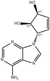 9-(2',3'-dihydroxycyclopent-4'-enyl)adenine Structure