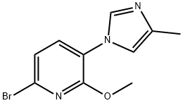 6-Bromo-2-methoxy-3-(4-methyl-1H-imidazol-1-yl)pyridine Structure
