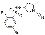 BenzenesulfonaMide, 2,5-dibroMo-N-[(3R,5S)-1-cyano-5-Methyl-3-pyrrolidinyl]- Structure