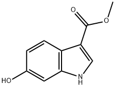 6-ヒドロキシ-1H-インドール-3-カルボン酸メチル 化学構造式