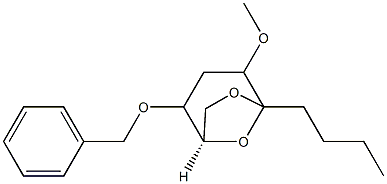 6,8-Dioxabicyclo3.2.1octane, 5-butyl-4-methoxy-2-(phenylmethoxy)-, 1R-(exo,exo)- 结构式