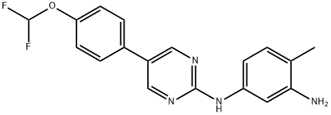 N1-(5-(4-(difluoromethoxy)phenyl)pyrimidin-2-yl)-4-methylbenzene-1,3-diamine 结构式