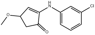 2-Cyclopentenone, 2-(3-chloroanilino)-4-methoxy- Structure