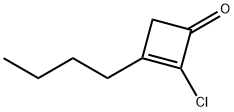 2-Cyclobuten-1-one,  3-butyl-2-chloro- Structure