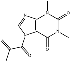 1H-Purine-2,6-dione,  1,3-dimethyl-7-(2-methyl-1-oxo-2-propenyl)-  (9CI) 结构式