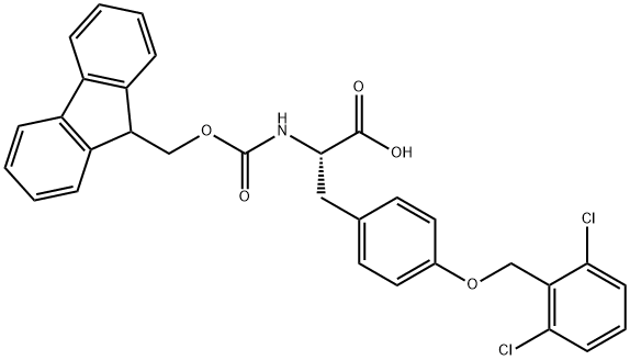 FMOC-TYR(2,6-DICHLORO-BZL)-OH 结构式