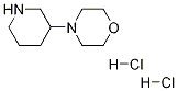 4-(哌啶-3-基)吗啉二盐酸 结构式