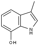 1H-Indol-7-ol, 3-Methyl- 化学構造式
