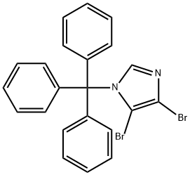 4,5-DIBROMO-1-TRIPHENYLMETHYL-1H-IMIDAZOLE 化学構造式