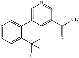 5-(2-(trifluoromethyl)phenyl)pyridine-3-carboxamide Struktur