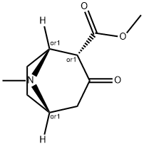 Methyl 8-methyl-3-oxo-8-azabicyclo[3.2.1]octane-2-carboxylate Struktur