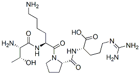 (2S)-2-[[(2S)-1-[(2S)-6-amino-2-[[(2S,3R)-2-amino-3-hydroxy-butanoyl]amino]hexanoyl]pyrrolidine-2-carbonyl]amino]-5-(diaminomethylideneamino)pentanoic acid 化学構造式