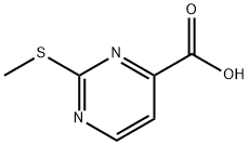 2-メチルスルファニルピリミジン-4-カルボン酸 化学構造式