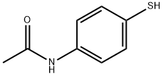 4-アセトアミドベンゼンチオール 化学構造式