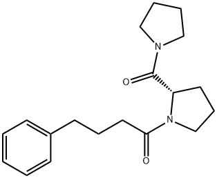 N-(N-(phenyl)butyryl-L-prolyl)pyrrolidine 化学構造式