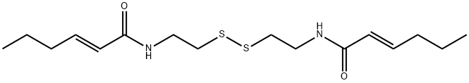 bis(2-(2-hexenoylamino)ethyl) disulfide 化学構造式