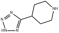 4-(1H-テトラゾール-5-イル)ピペリジン 化学構造式