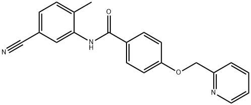 N-(5-cyano-2-methylphenyl)-4-(pyridin-2-ylmethoxy)benzamide Structure