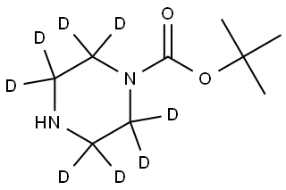 N-BOC-哌嗪-D8 结构式