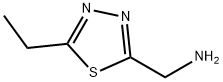 1-(5-エチル-1,3,4-チアジアゾール-2-イル)メタンアミン 化学構造式