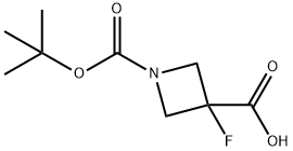 1,3-Azetidinedicarboxylic acid, 3-fluoro-, 1-(1,1-dimethylethyl) ester Structure