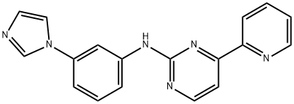 N-(3-(1H-imidazol-1-yl)phenyl)-4-(2-pyridinyl)-2-pyrimidinamine Structure